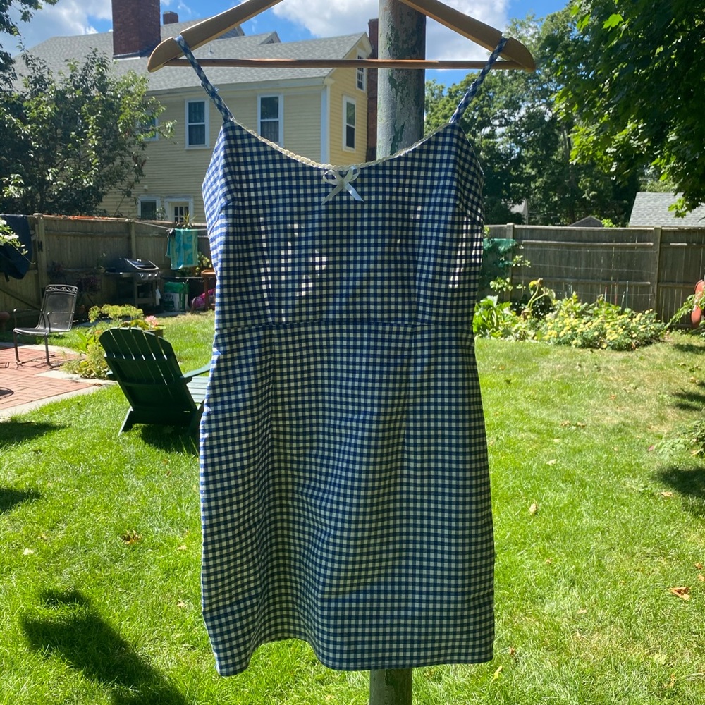Urban Outfitters plaid mini picnic dress